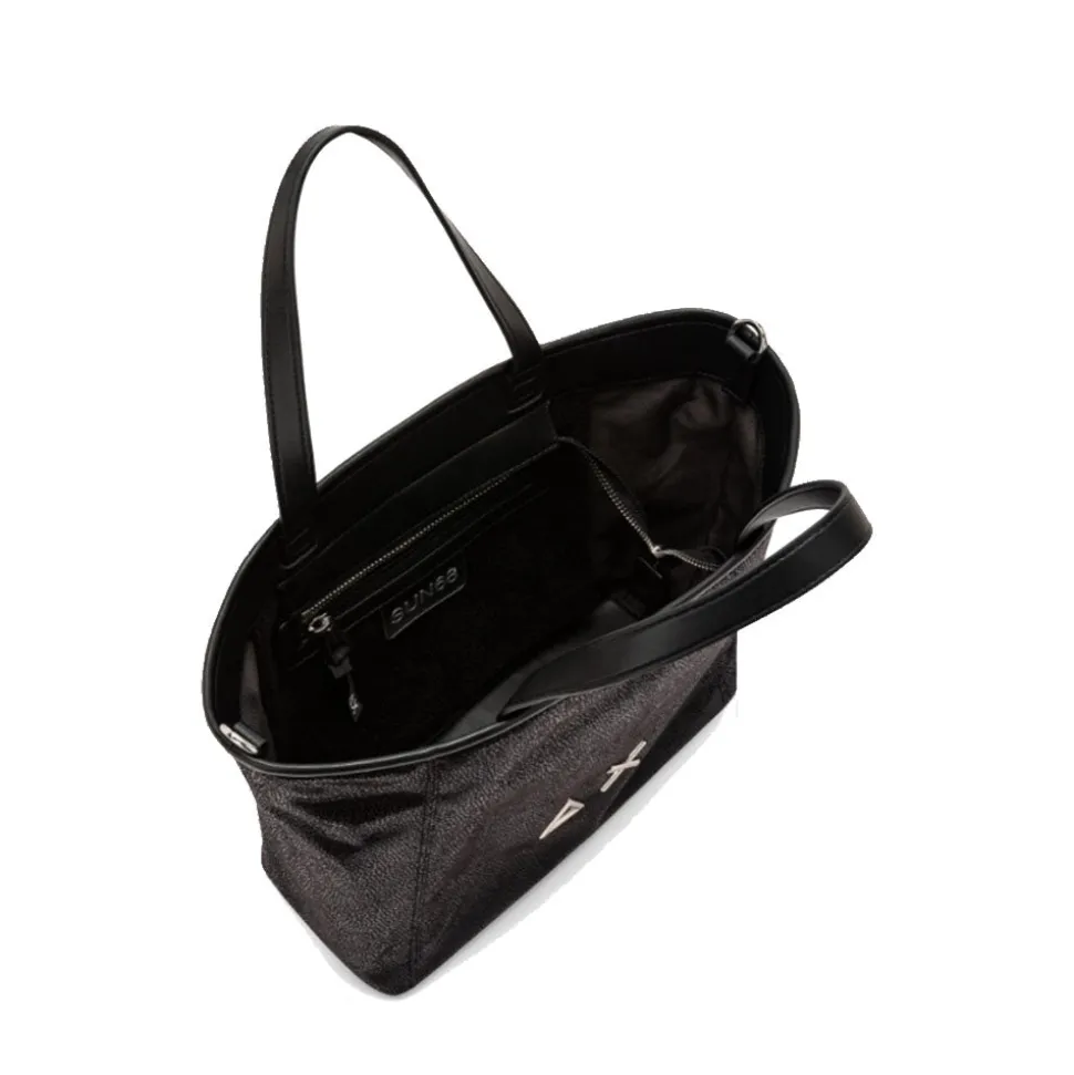 Shopping Bag XS SUN68 linea Jacqueline Glitter Nero