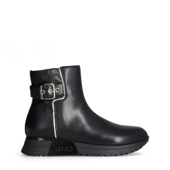 Sneakers Boots LIU JO Kiss 802 Nero con Inserto Stretch e Fibbia Logata