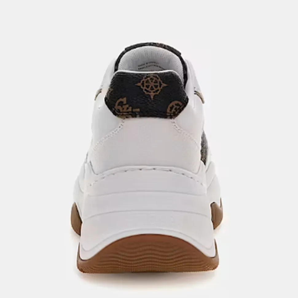 Sneakers Donna GUESS Colore White - Brown Linea Hapyy