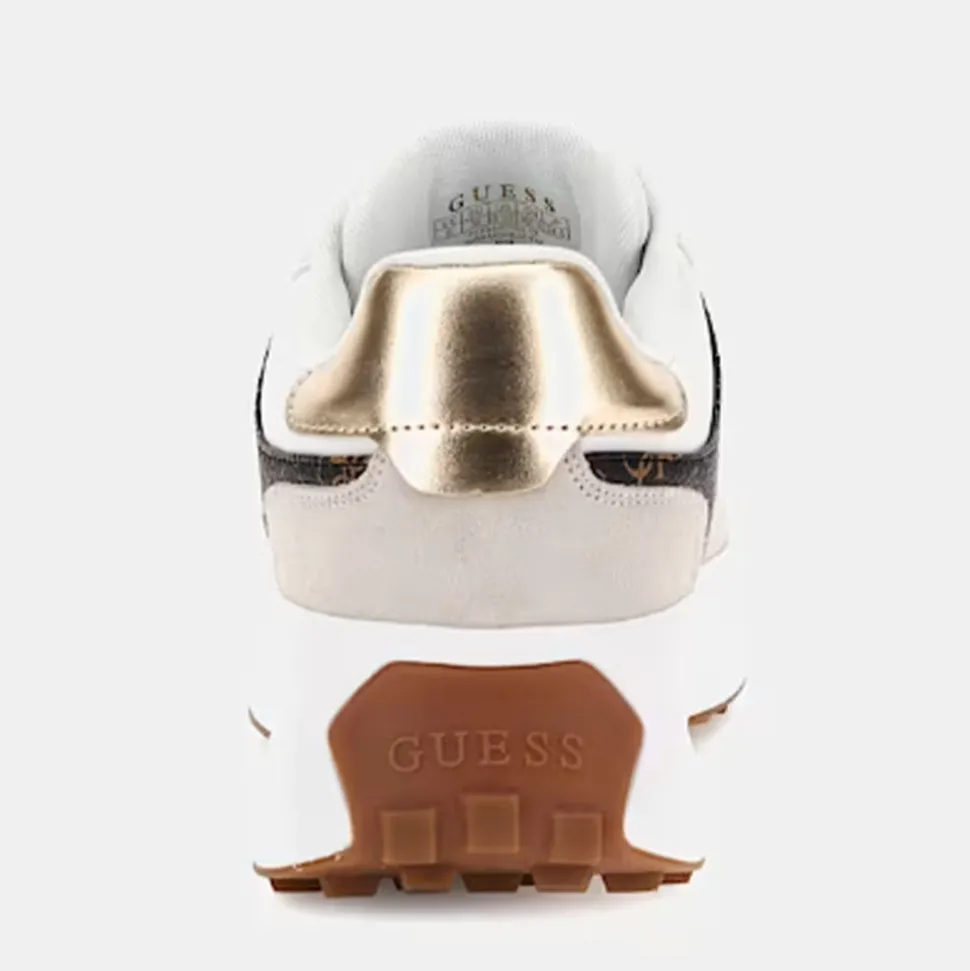 Sneakers Donna GUESS Colore White - Brown Linea Luckei
