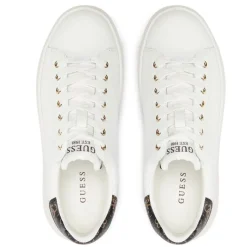 Sneakers Donna GUESS in Pelle Colore White - Brown Linea Elbina