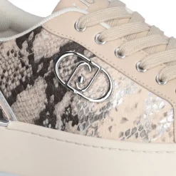 Sneakers Donna LIU JO Pretty 06 Beige con Inserti stampa Pitone