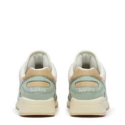 Sneakers Donna SAUCONY Shadow 6000 in Pelle e Tessuto Colore Off White - Blue