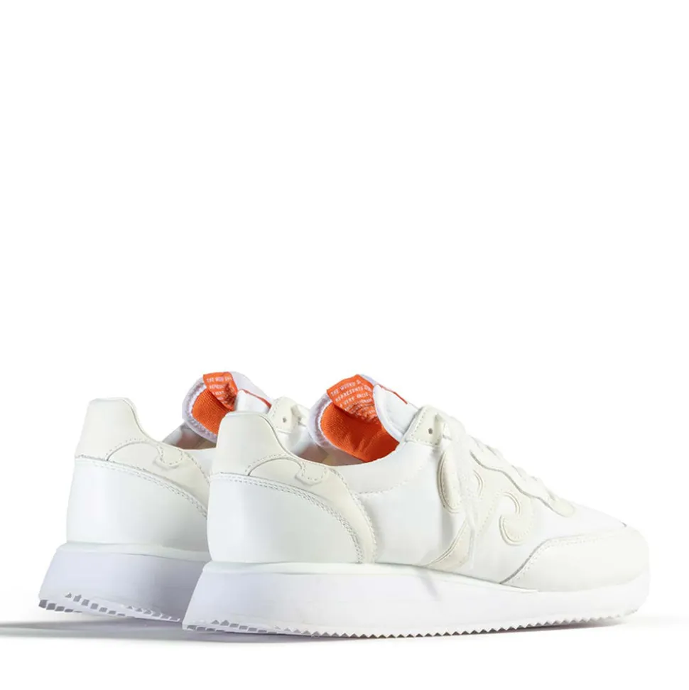 Sneakers Donna WUSHU RUYI Master M551 in Pelle e Nylon Blanc de Blanc