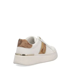 Sneakers Platform 1A Classe Alviero Martini Bianco con Inserti Beige Geo 2139