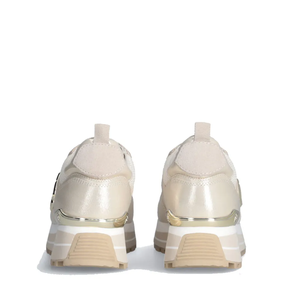 Sneakers Platform Donna LIU JO Maxi Wonder 01 in Pelle e Mesh Ivory