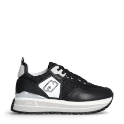 Sneakers Platform Donna LIU JO Maxi Wonder 01 in Pelle e Mesh Black