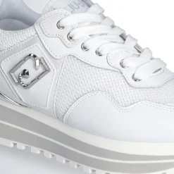 Sneakers Platform Donna LIU JO Maxi Wonder 01 in Pelle e Mesh White