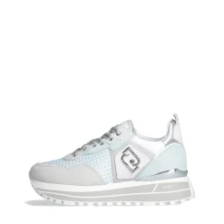 Sneakers Platform Donna LIU JO Maxi Wonder 73 in Suede e Mesh Purity e Water