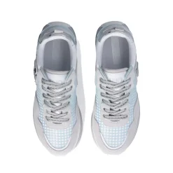 Sneakers Platform Donna LIU JO Maxi Wonder 73 in Suede e Mesh Purity e Water
