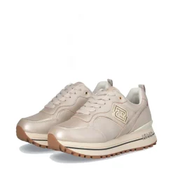 Sneakers Platform Donna LIU JO Maxi Wonder 73 in Pelle Laminata Avorio