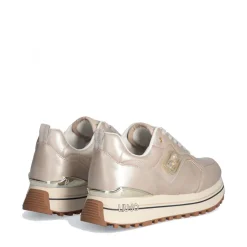 Sneakers Platform Donna LIU JO Maxi Wonder 73 in Pelle Laminata Avorio