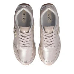 Sneakers Platform Donna LIU JO Maxi Wonder 73 in Pelle Laminata Avorio