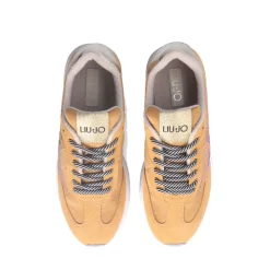 Sneakers Platform Donna LIU JO Dreamy 03 in Suede Nylon e Glitter colore Orange Caramel Violet