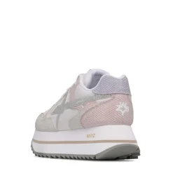 Sneakers Platform Donna W6YZ Deva-W. in Tessuto Tecnico e Suede Cipria Milk e Lilac