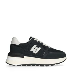Sneakers Platform LIU JO Amazing 25 in Suede e Brighty Mesh Off Black