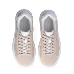 Sneakers Platform LIU JO Babol 01 Beige con Logo Embossed All Over