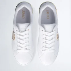Sneakers Platform LIU JO Silvia 906 Bianche con Inserto Glitter Oro