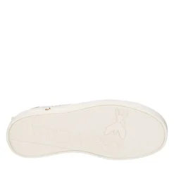 Sneakers Platform PATRIZIA PEPE Girl linea Flyplanet in Pelle e Tessuto Bianco