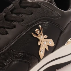 Sneakers Running PATRIZIA PEPE Girl linea Fly colore Nero e Platino