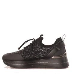 Sneakers Running Slip On PATRIZIA PEPE linea Fly in Tessuto Nero con Strass