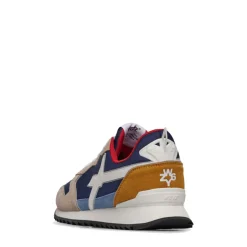 Sneakers Uomo W6YZ Jet-M. in Tessuto Tecnico e Suede colore Beige Navy e Stone