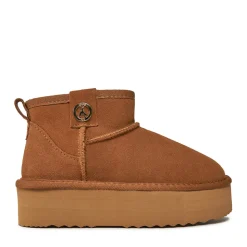 Stivaletti Platform Imbottiti PATRIZIA PEPE Girl linea Flygg in Pelle Scamosciata color Cammello