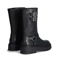 Stivali Donna LIU JO Rumi 26 Biker Boots in Pelle Nera