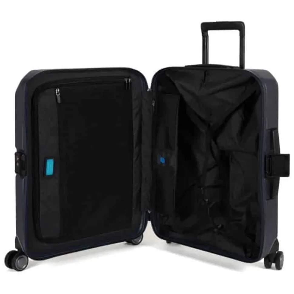 Trolley cabina PIQUADRO Rigido Ultra Slim con 4 Ruote Colore Blu - BV4425CBO