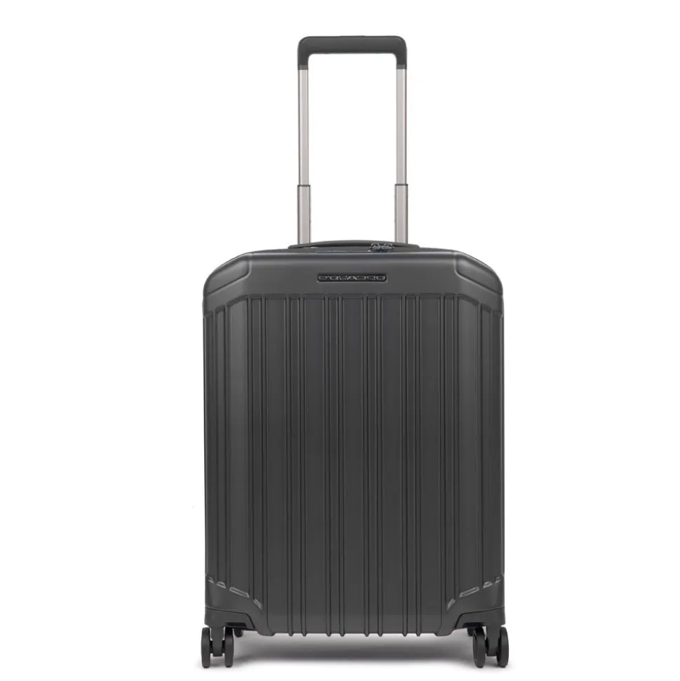 Trolley cabina PIQUADRO Rigido Ultra Slim con 4 Ruote Colore Nero Opaco Linea PQ-Light - BV4425PQL