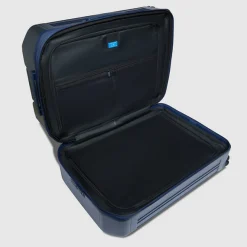 Trolley medio 69cm PIQUADRO Espandibile Rigido 4 Ruote Blu BV6393PQL