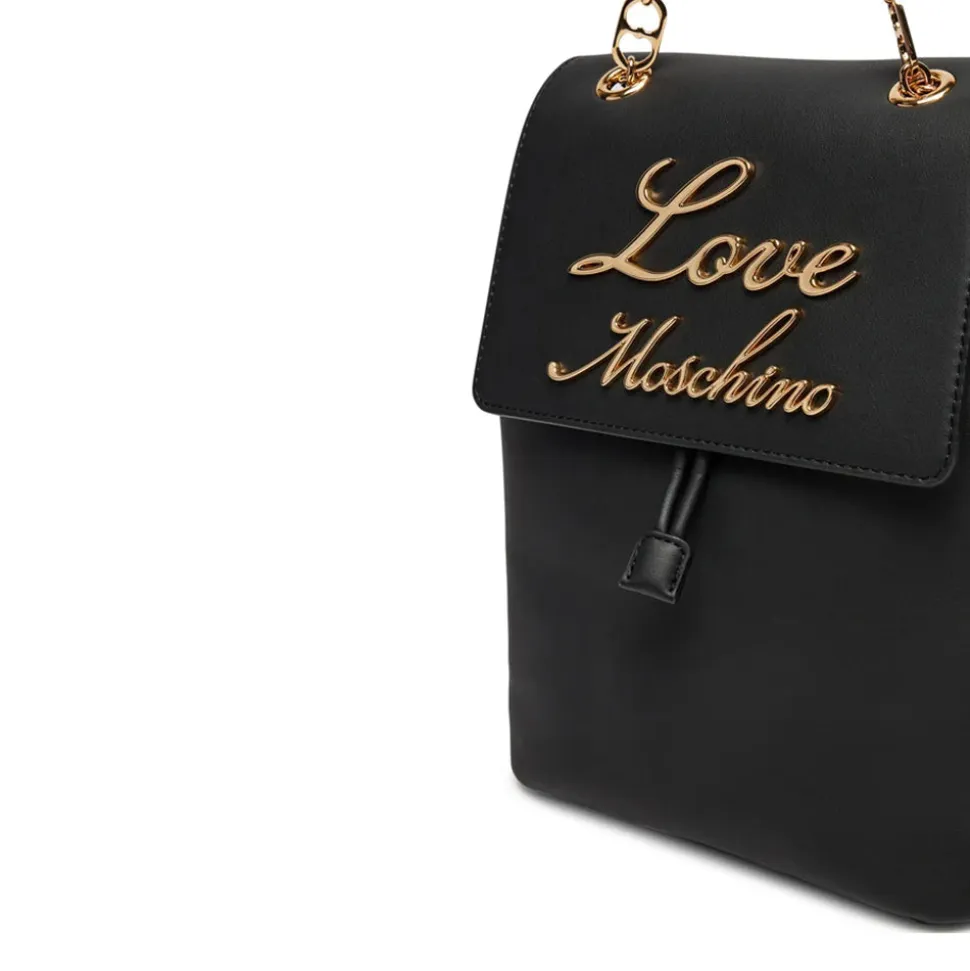 Zaino Donna LOVE MOSCHINO linea Lovely Chain colore Nero