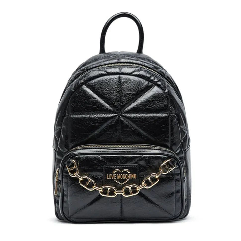 Zaino Donna LOVE MOSCHINO linea Geometric Quilted Trapuntato Nero