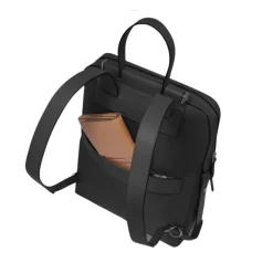 Zaino Donna PIQUADRO Porta Computer in Pelle e Tessuto Nero Linea Circle - CA4576W92T