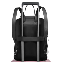 Zaino Donna PIQUADRO Porta Computer in Pelle e Tessuto Nero Linea Circle - CA4576W92T