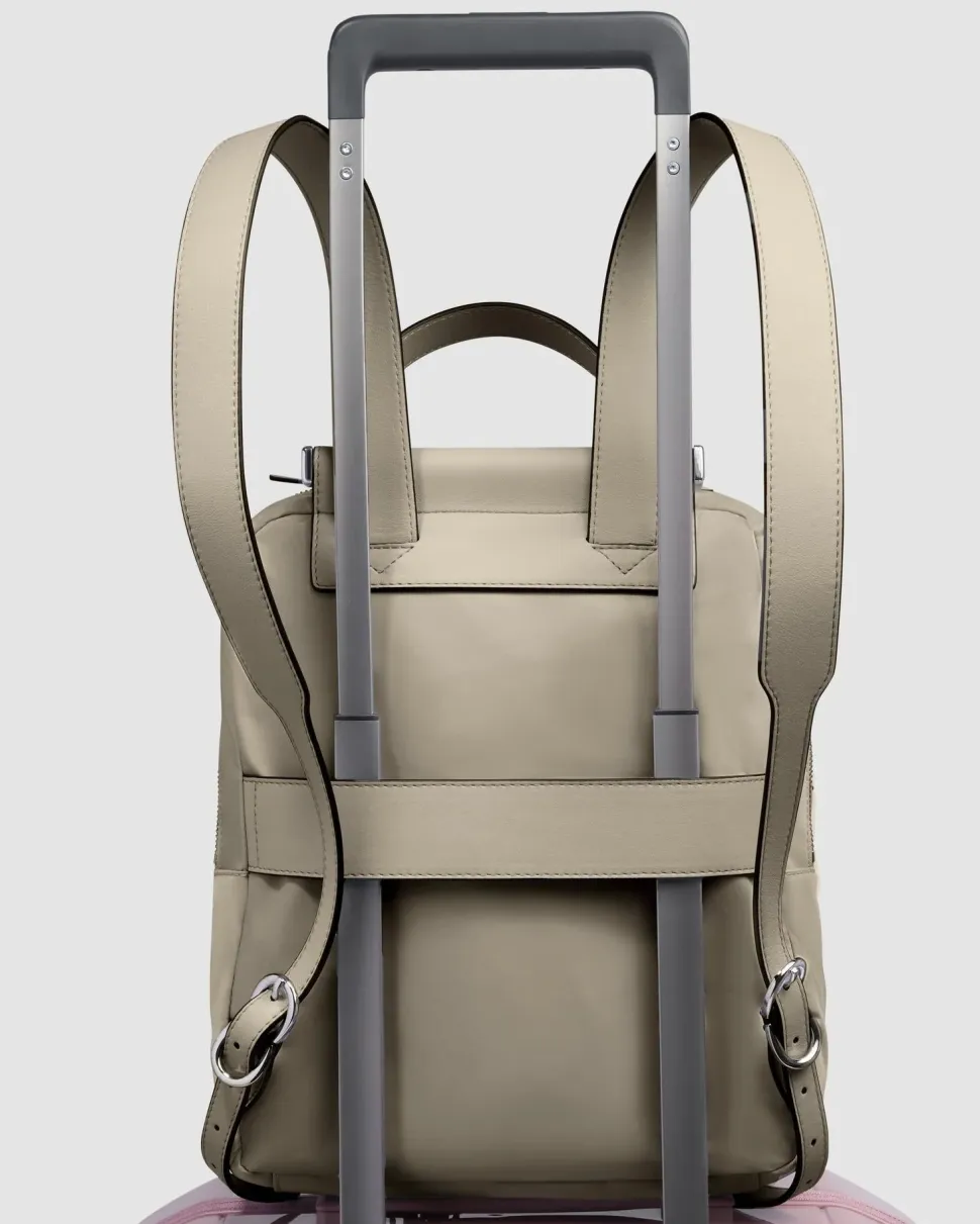 Zaino Donna Porta iPad PIQUADRO linea Circle in Pelle e Tessuto Beige- CA5566W92T