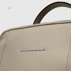 Zaino Donna Porta iPad PIQUADRO linea Circle in Pelle e Tessuto Beige- CA5566W92T