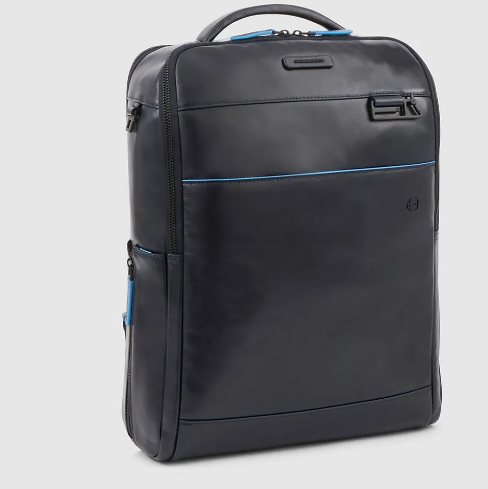 Zaino PIQUADRO porta PC 15,6" e porta iPad® Linea Blue Square in Pelle Blu - CA4818B2V