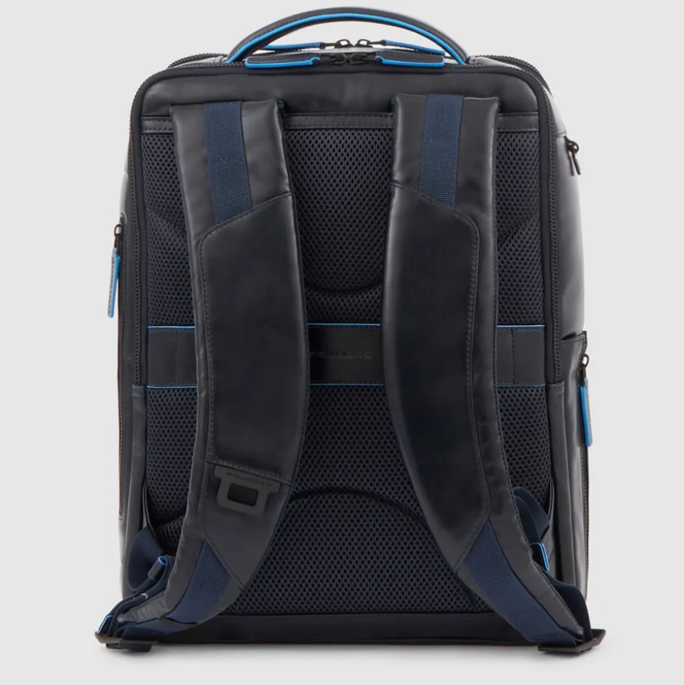 Zaino PIQUADRO porta PC 15,6" e porta iPad® Linea Blue Square in Pelle Blu - CA4818B2V